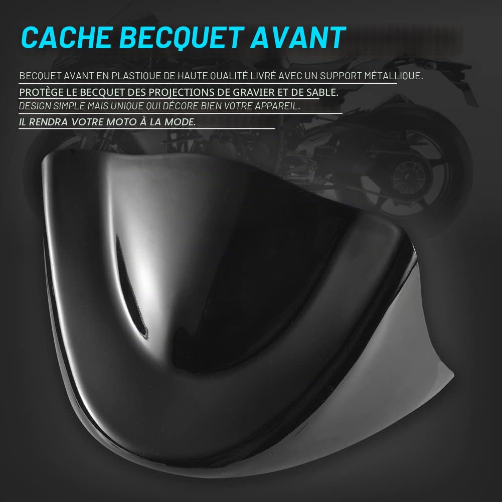 KATUR Carénage de Menton Noir Brillant pour Moto Compatible avec Harley Davidson Sportster 2004-2014 XL883 XL1200 2004-2015(Noir Brillant)