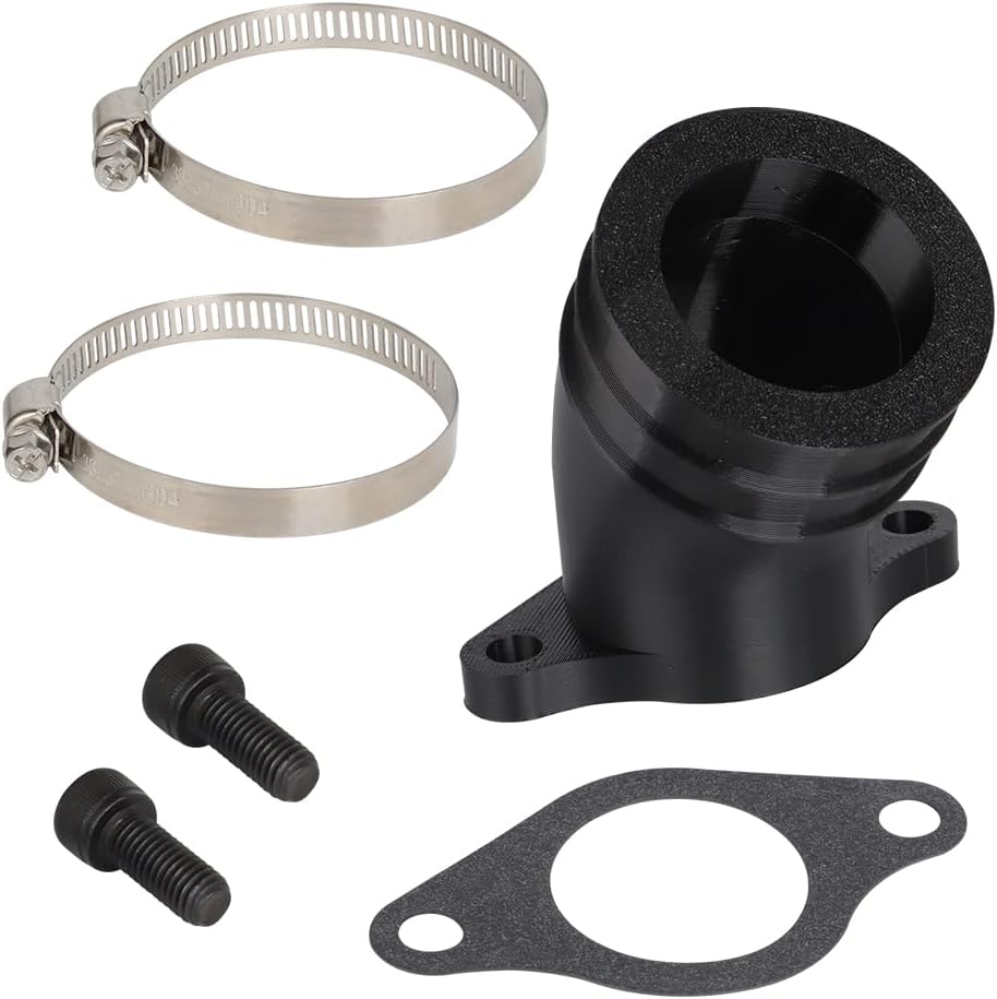Carburetor Intake Manifold Boot For Polaris Hawkeye 300/Sportsman 300 ATVs – High-Quality Replacement Part 3089806 (Includes Gasket, Clamps & Bolts)