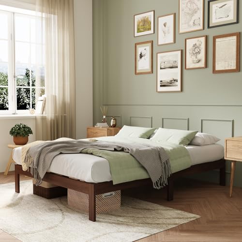 Novilla 12 Inch Wooden Full Size Bed Frame, Classic Solid...