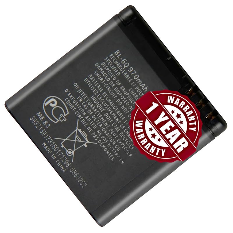 Image of Original BL-6Q Battery Compatible with Nokia 6700 Classic - (970mAh) - 1 Year Warranty BC45