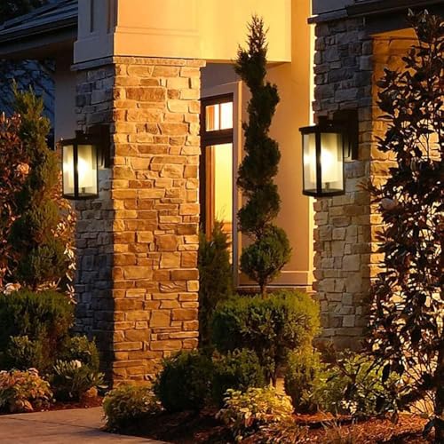 Applique murale de jardin extérieure moderne LED lanterne diffuseur transparent
