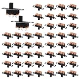 50PCS Slide Switch, Spdt 1p2t 2 Position Mini Micro Toggle Switch, Micro Switches on Off, (Ss12f15) 5mm 3 Pin Vertical Panel Mount for PCB Electronic Projects