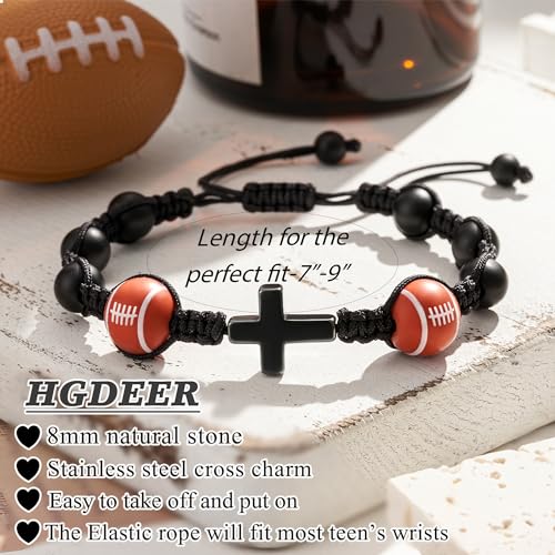 image for HGDEER Football Accessories, Football Bracelets Gifts Stuff for 7/8/10