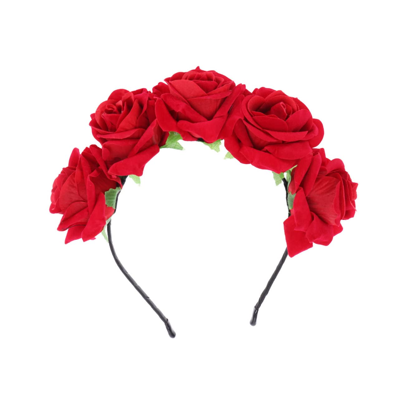 DOITOOL 3piezas Diadema Floral De Artificiales Accesorio Cabello Rojo Para Bodas y Diseño Elegante y De