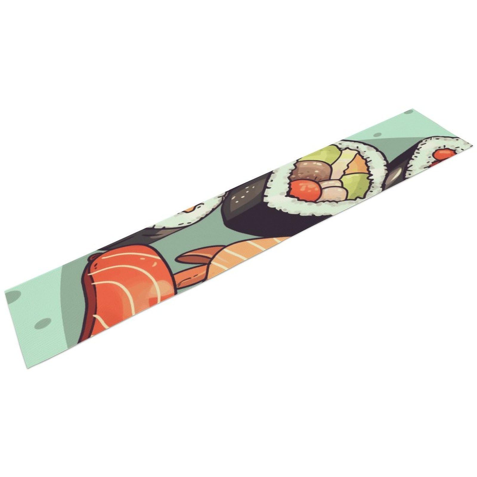 Sushi Table Runner 13" X 72" Exquisite Linen Table Runner Wrinkle Resistant Farmhouse Rustic Table Runners Seasonal Table Decoration for Kitchen Dining Home Party