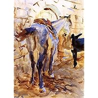 絵画油絵　 イタリアの画家　 ジョンフランシスゴンザガ　 タイトル馬と騎手 絵画油絵 イタリアの画家 ジョンフランシスゴンザガ タイトル馬と騎手