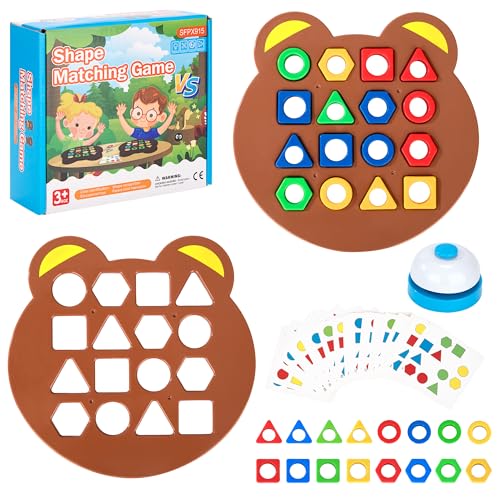 Juego de Emparejamiento de Forma, Juego de Combinación de Forma Geométrica, Juguetes Educativo Sensorial de Color Rompecabezas Clasificación para Niños y Niñas a Partir de 3 Años