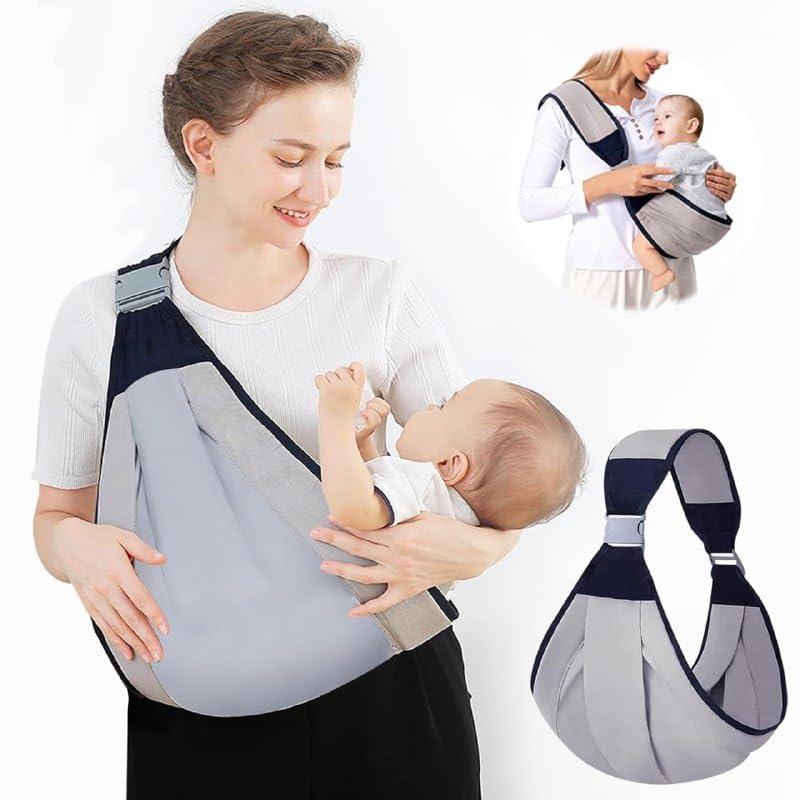 Infant Baby Carrier - Adjustable Baby Sling for Newborn to Toddler - Ergonomic 3D Mesh Baby Wraps Carrier - Breathable & Lightweight for 0-36 Months Baby - Thick Shoulder Straps-image-46