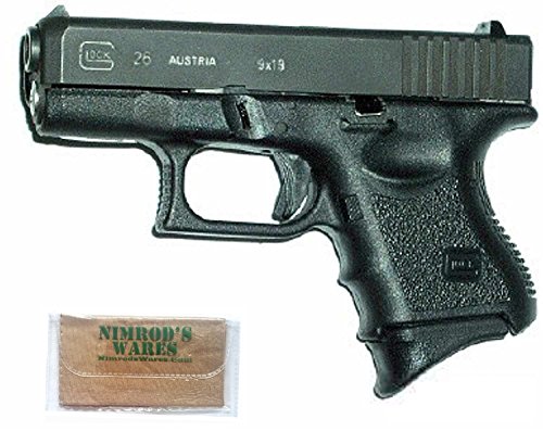 Nimrod's Wares Pearce Grip Extension Compatible with Glock 26 27 33 39 PG-26 Bundle with Microfiber Cloth
