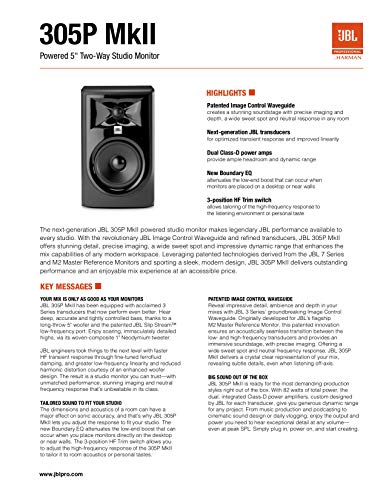 JBL Professional 306P MkII 6" 2-Way Powered Active Monitor Speaker - image 8