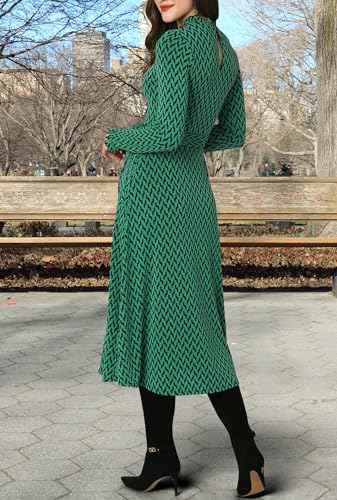 Image of KOH KOH Womens Long Sleeve Semi Formal Work Elegant Pockets Mini Midi Dress
