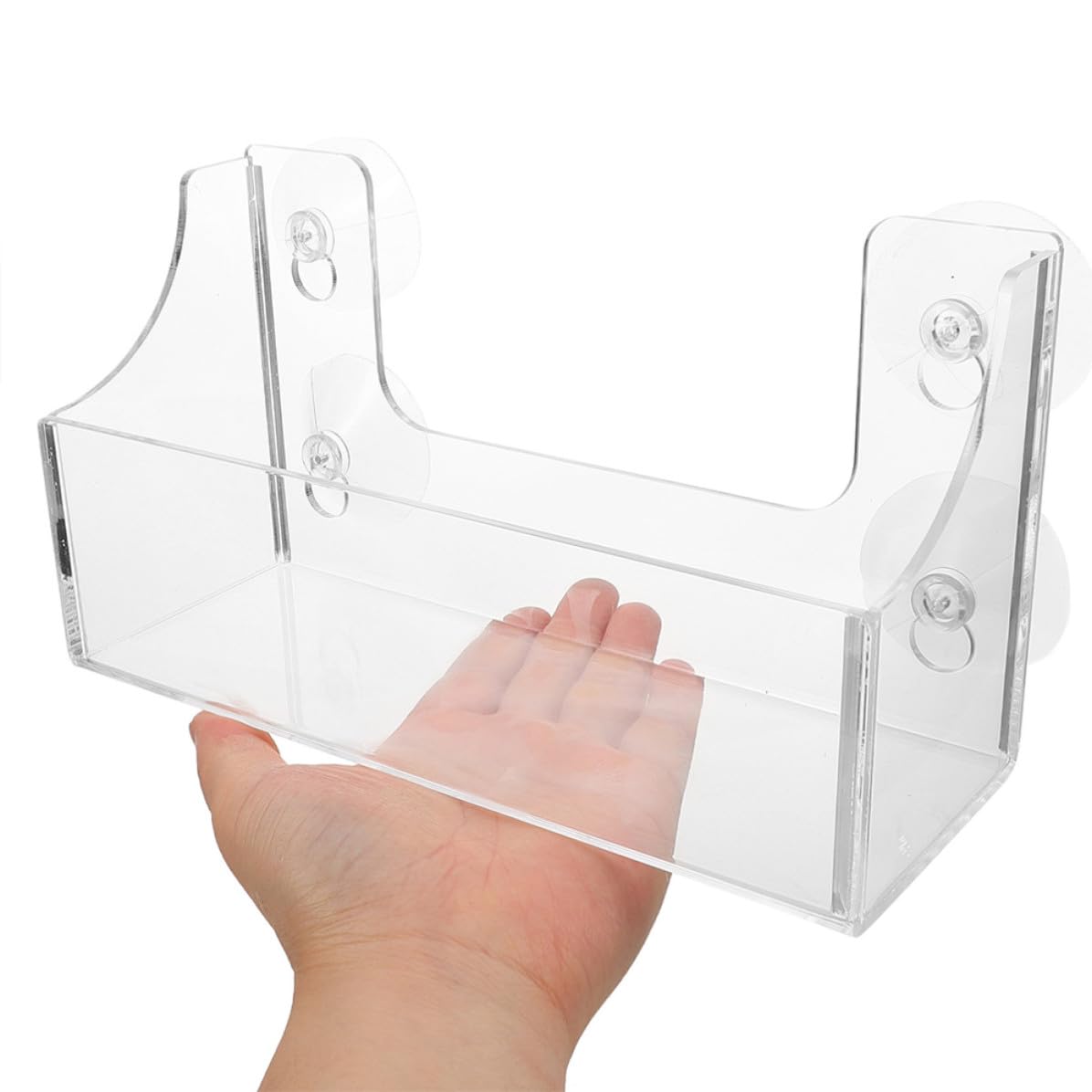 TOYANDONA Organizzatore per Frigorifero a Ventosa, 2 Pezzi, Acrilico, Mensola Porta Bevande per Porta del Frigo, Salvaspazio, per Casa e Ufficio