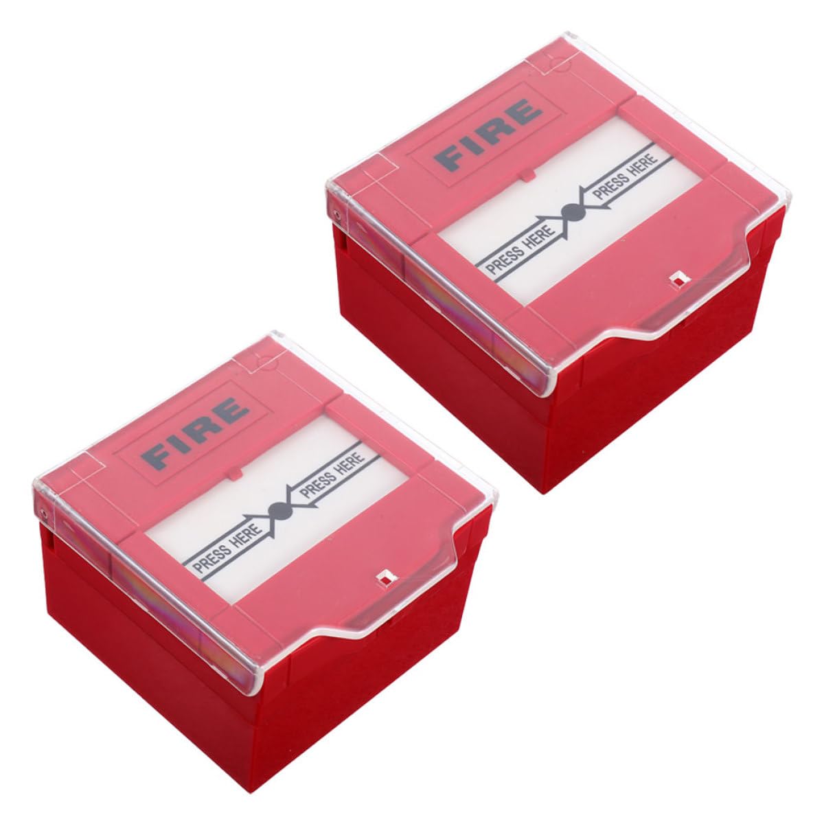 NOLITOY Botón de Alarma contra Incendios Manual de Reinicio, 2 Piezas Rojo, Interruptor de Parada de Emergencia para Sistemas de Seguridad, Fácil Activación para Hogares, Escuelas