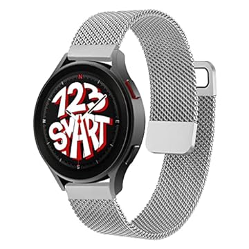 Pulseira de Aço Milanese Dupla 123Smart para Galaxy Watch 4 Watch 5 Watch 6 Watch 7 Classic PRO Active2 40mm 44mm 45mm 42mm 46mm 47mm R820 R830 R850 R860 R870 R880 R890 R900 R910 R920 R930 R940 R950