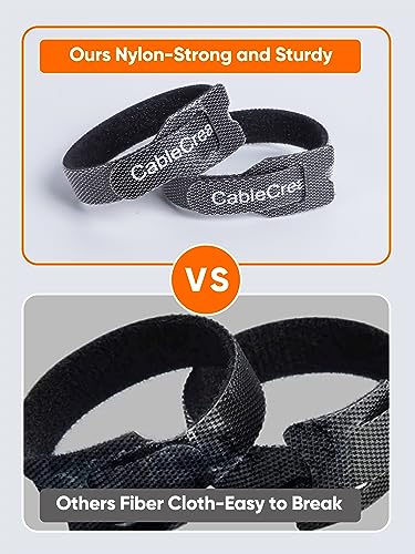 Image of CableCreation 100 Pcs Premium Reusable Cable Ties Adjustable 6 Inch Nylon Cable Ties Cable Management Cable Organizer Reusable Black
