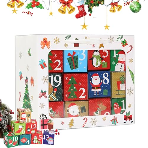 Cajas Vacías Para Cuenta Atrás,Navideño para Fiestas Invernales,Crea Tus Propias Cajas de Cuenta Atrás - Para Lapices De Labios Joyas Juguetes Pequeños Chocolate Fondant