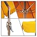 California Umbrella 7.5' Round Aluminum Pole Fiberglass Rib Umbrella, Crank Open, Push Button 3-Way Tilt, Champagne Pole, Yellow