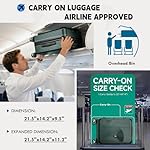 RAINSMORE Carry on Luggage Airline Approved, 20 Inch Expandable Hard Sided Carry on Suitcase with Spinner Wheels, Hard Shell Small Rolling Travel Luggages for Women Men with Tsa Lock, Green - Image 3