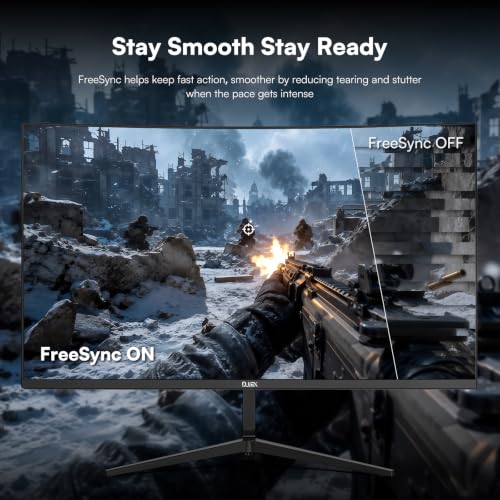 Image of 24 Inch Curved 200hz Gaming Monitor, FHD 1080p Computer Monitor with 3000R, 4000:1 Contrast, 1ms Response Time, 98% sRGB, AMD FreeSync, Eye Care, HDMI 2.0 & DP 1.4, VESA Mount, for Game & Office
