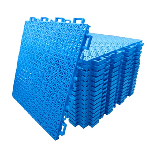 16pcs Pool Drainage Mat,Above Ground Walkways to Prevent Dirt from Entering the Pool, Pool Mats with Multiple Splicing Methods,Interlocking Plastic Floor for Pools Shower Rooms (9.84" x 9.84") by KEOHOLI - Used condition - US$23.99
