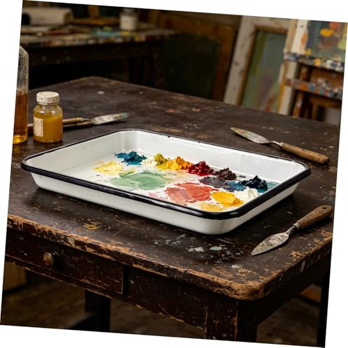 Paleta de esmalte rectangular DIYEAH que evita derrames de pintura en exámenes 6