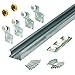 Slide-Co 161792 Bi-Pass Closet Track Kit (2 Door Hardware Pack), 60"