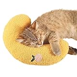 Les Arbres Fair Little Pillow for Cats, Ultra Soft Fluffy Pet Calming Toy Half Donut Cuddler for Joint Relief Sleeping Improve Machine Washable