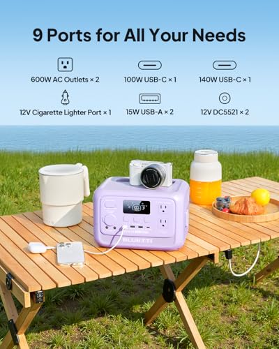 Image of BLUETTI Elite 30 V2 Solar Generator with 60W Solar Panel (Ships Separately), 288Wh LiFePO4 Portable Power Station, 600W AC Ports (1500W Power Lifting), UPS Backup Power for Camping, Road Trip, Outage