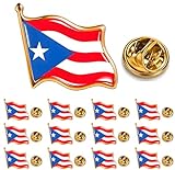 12/25/50 pcs Small metal Puerto Rican Flag lapel pin waving Puerto Rico flag pins for women men Suit jacket backpack hat bulk (12)