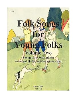 Paperback Folk Songs for Young Folks, Vol. 2 - cello and piano Book