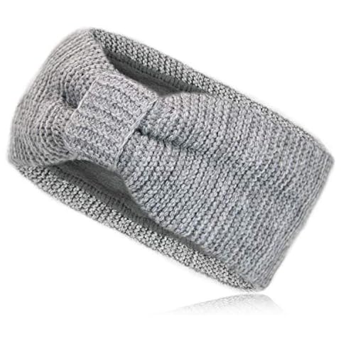 Frentree Women's Knitted Ear Warmer with Bow Cover