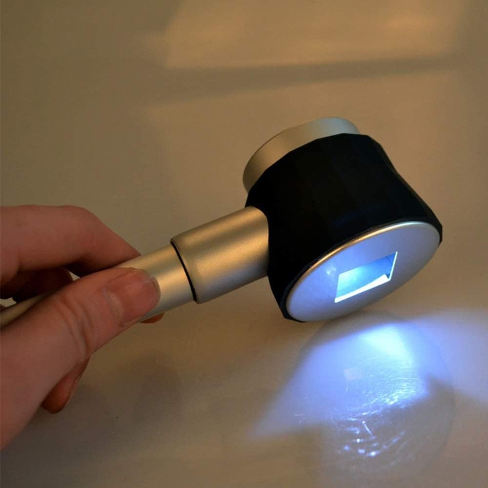 Lupa de Pantalla Lupa de Gran Aumento con Escala Lupa de Mano con luz LED 30 Veces HD Identificación de Joyas Lupa de microscopio portátil con luz LED Doble La c