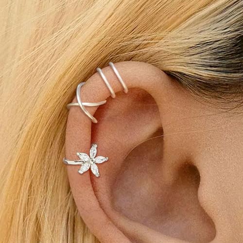 Image of Ear Cuffs Non Piercing Chunky Ear Cuff Earrings for Women Non Tarnish Clip on Cartilage Earrings Trendy Jewelry No Pierced Ears Fake Earring Set Fashion Accessories Jewelry Birthday Gifts