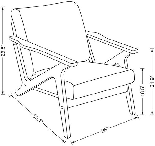 Miniatura 3 de Zola - Silla moderna de mediados de siglo, muebles de sala de estar, beigeroble