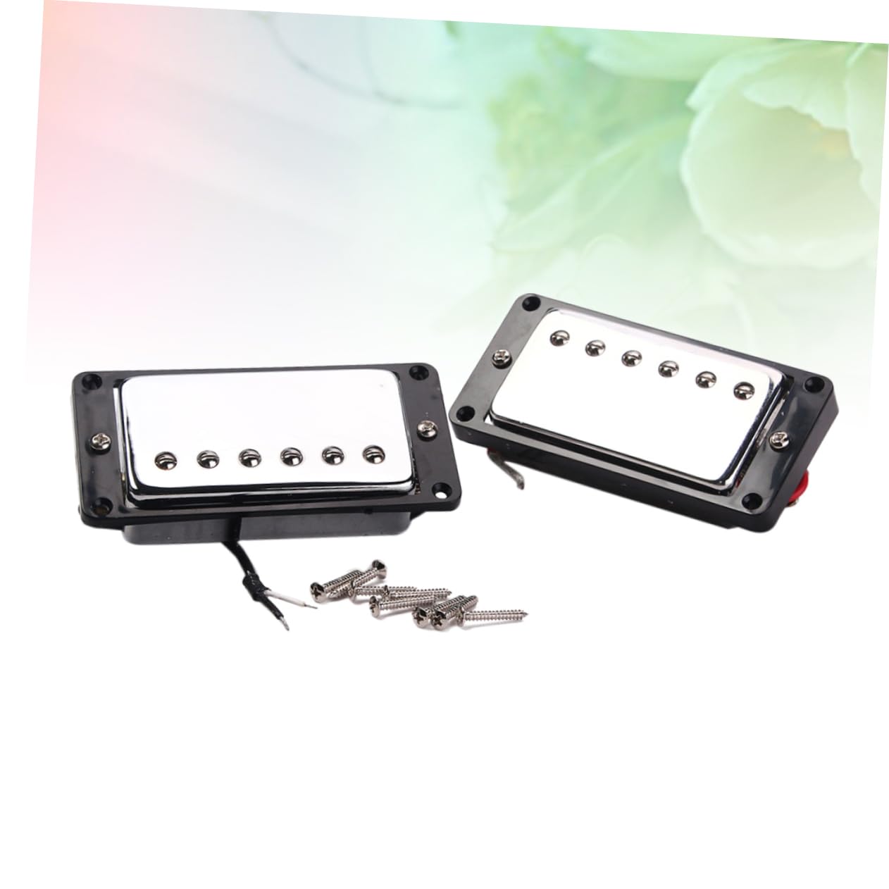 TOYANDONA Pastillas Humbucker con Marco Negro para Guitarra Eléctrica Compatible con Mástil y Puente Pastillas de Doble Bobina para Guitarras Tipo