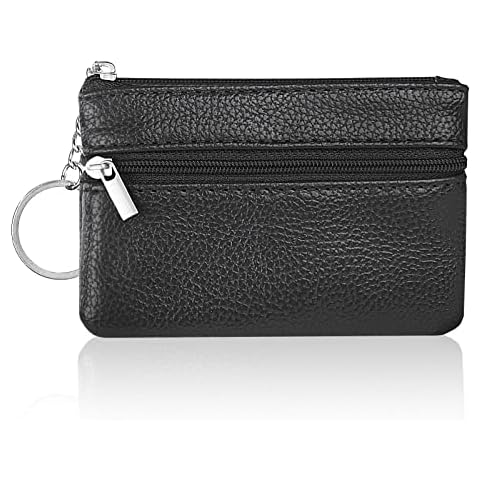 Aucuu Leather Zipper Wallet with Keychain Cover