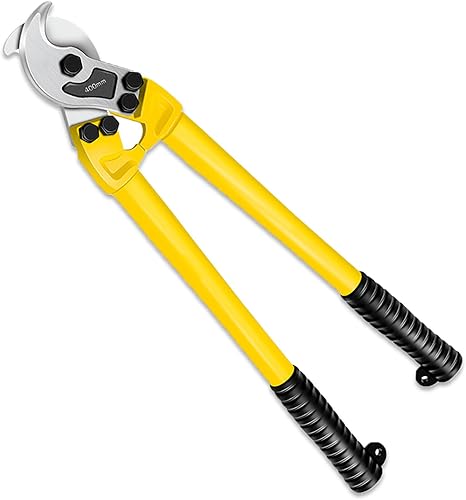 Cortador de cable resistente de 18 pulgadas con mango largo, cortador de cable de acero al carbono endurecido para cable de aluminio, alambre de