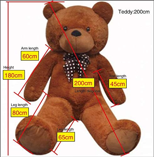 Izzy XXL Teddybär 200cm in Braun, Großer Teddy Riesenteddy Kuscheltier - Tüv Süd geprüft – Bild 4
