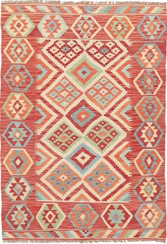 Kilim Afghan 122x174 authentique tapis d'orient laine durable