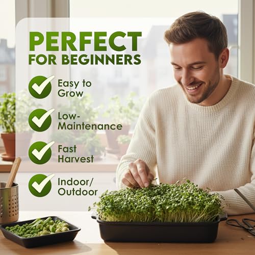 Nature Jims Sprouts Alfalfa Seeds – Non-GMO Organic Sprout Growing Kit for Planting – Premium Resealable Bag for Fresh Homegrown Sprouting Seeds – Rich in Nutrients, Vitamins, Fiber & Minerals – 16oz