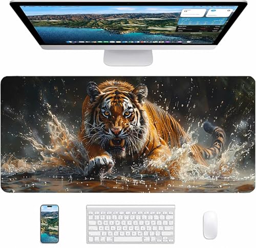 Tapis de souris gaming XXL vert, le cadeau idéal pour accessoire bureau et gaming