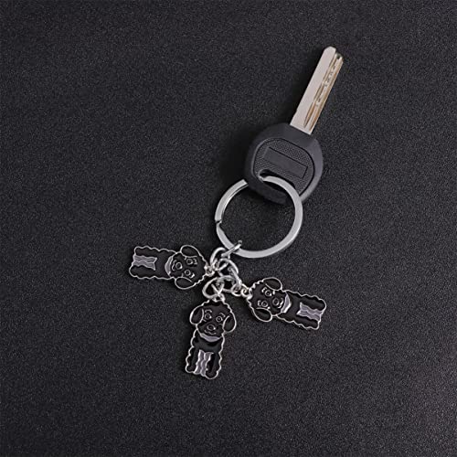 BESPORTBLE Niedlicher Hund Schlüsselbund Metall Auto Schlüsselring Tier Anhänger 2020 Abschluss Schlüsselanhänger Kinder Geburtstagsgeschenke für Mädchen Familie Freunde Studenten (Pudel)