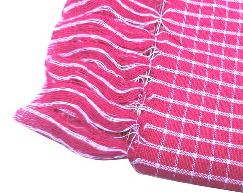 Image of Handloom Pure Cotton Traditional God Towel | Gamcha /Angocha Towel | Fast Absorbing Bath Towels for Men, Women & Kids | Perfect for Everyday Use |Pack of 1 | Size 76 x152 cm | Pink