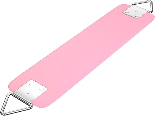 AGPTEK Asiento de columpio, 30.4 x 6 x 0.27 pulgadas, columpio de patio para niños y adultos con anillo triangular de metal, rosa claro (límite de