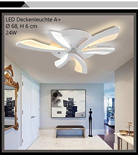 Plafonnier LED avec télécommande blanc XW062-3 pour salon