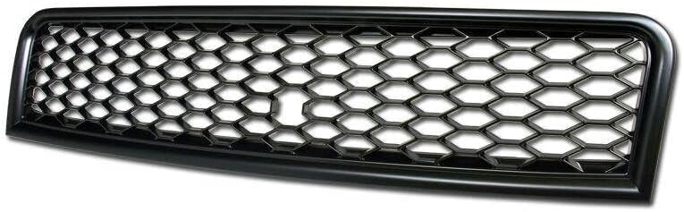 FOR 2002-2005 Audi A4/2004-2005 S4 B6 - Matte Black Euro R-Style Sport Honeycomb Mesh Front Hood Bumper Grill Grille Cover + Emblem Logo Base
