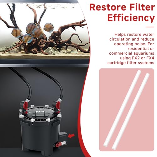 Image of 2pcs FX2 FX4 Ceramic Impeller Shaft Replacement Compatible with Fluval FX2 FX4 Canister Filter Magnetic Impeller Assembly A20199 Parts for Aquarium, L 91.4mm OD 3.88mm