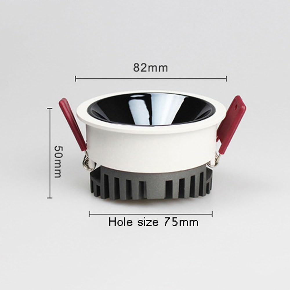 Confezione da 11 faretti da Incasso a LED da 3 Pollici, deflettore da 7W/10W, 3 Colori selezionabili 3000K | 4000K | 6000K, Cri95, per Soggiorno, Ingresso, Scale, Sala espositiva, plafoniera a LED da