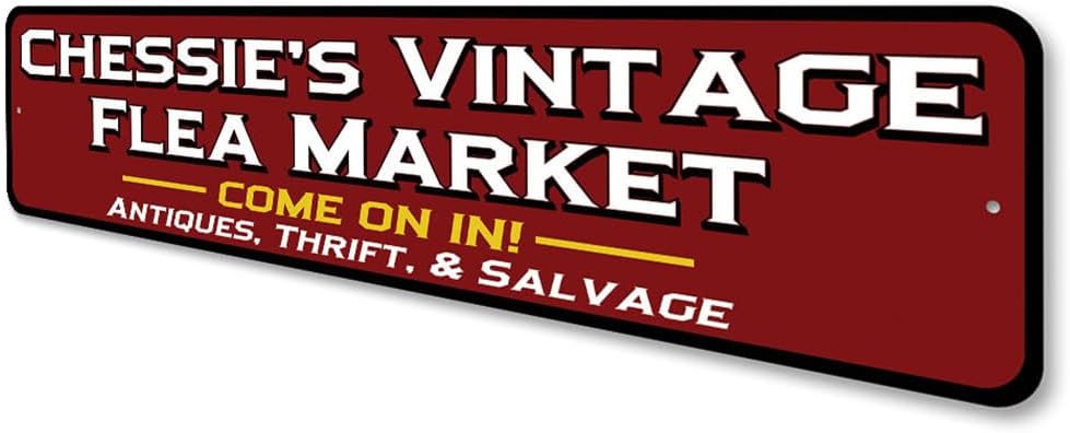 Custom Flea Market Sign - 6 x 24