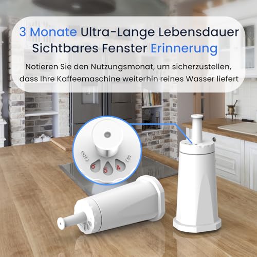GLACIER FRESH Wasserfilter für Sage Kaffeevollautomaten (4 Stück) – Ansicht 6